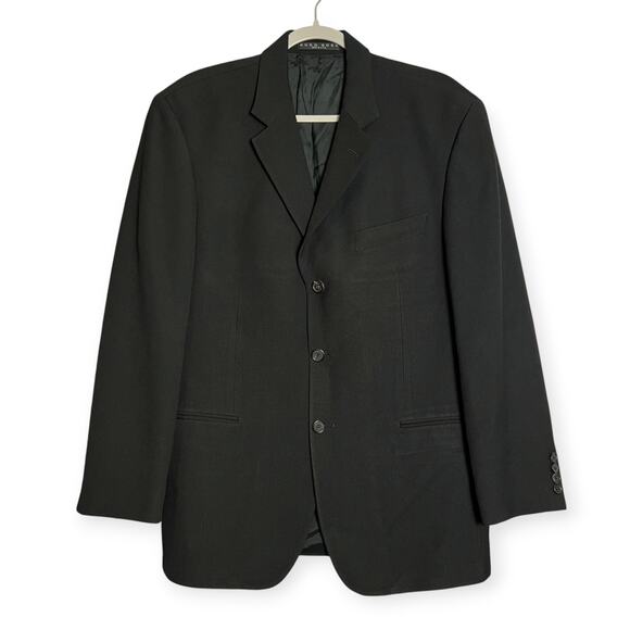 HUGO BOSS Virgin Wool Einstein 3 Button Blazer SIZE 40S Black Sports Jacket